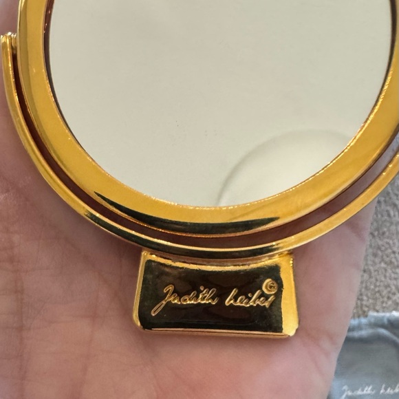 VINTAGE Judith Leiber Gold and Crystal Clutch with Mirror - Picture 13 of 13